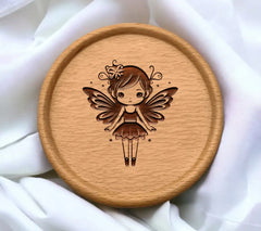  Fairy with Flower SVG - Dreamy Cartoon Vector Design Design SVG