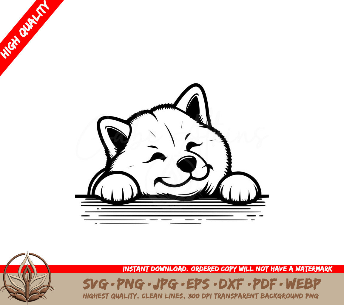 Dreamy Akita Inu SVG - Digital Product in Multiple Formats