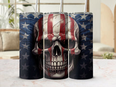 Dripping Blood American Flag Skull 20oz Tumbler Design | Sinister Patriotic Skull Sublimation Wrap | Gruesome Flag Skull Tumbler Graphic | Tumbler Wrap | 20oz tumbler wrap, 3D Skull, American Flag, heroic design, high-quality print, impeccable fit, innovative 3D effect, multidimensional, new arrival, patriotic touch, patriotism, PNG file, powerful combination, Red Stripes of Honor, sacrifice, sense of honor, Skulls, Skulls Tumbler Wrap, statement of honor, straight format, strength, sublimation design, symb