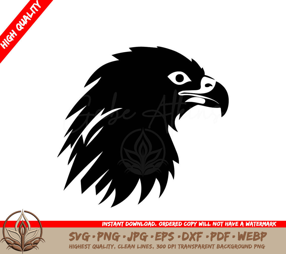A Silhouette Of An Eagle  Head Is Available For Instant Download