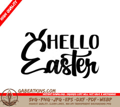  Hello Easter SVG Cut File SVG
