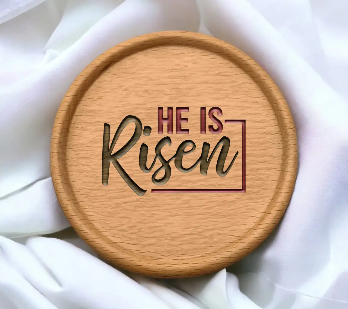 Green & Pink He Is Risen Easter SVG Design SVG