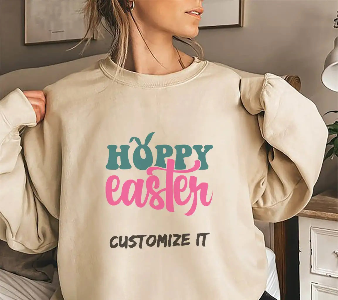 Pink & Blue Hoppy Easter SVG Cut File SVG