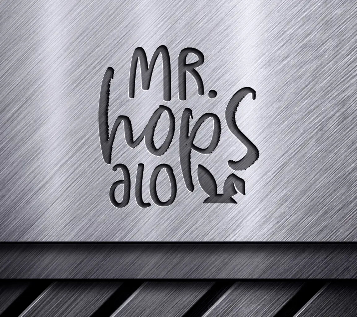 Mr. Hops Alone - Pink & Purple Easter Bunny SVG SVG