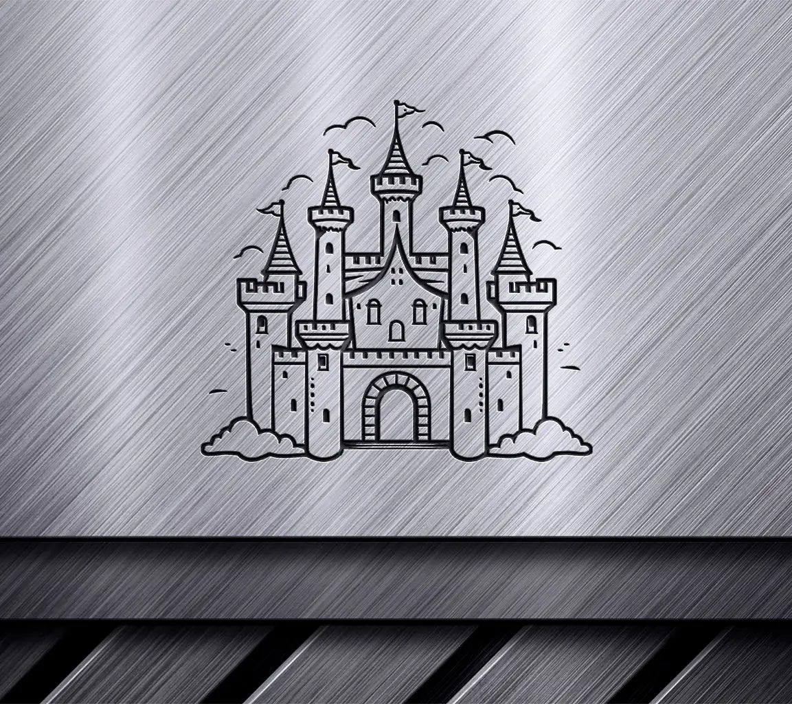  Castle with Birds SVG - Echoes of Elysium SVG
