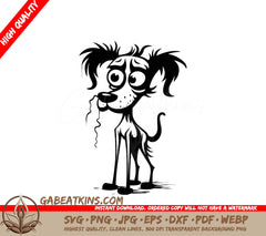 Eerie Zombie Dog SVG -  Sinister Creature Design Design SVG