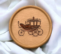 Elegant  Horse Drawn Carriage SVG - Bridal Transport Design SVG