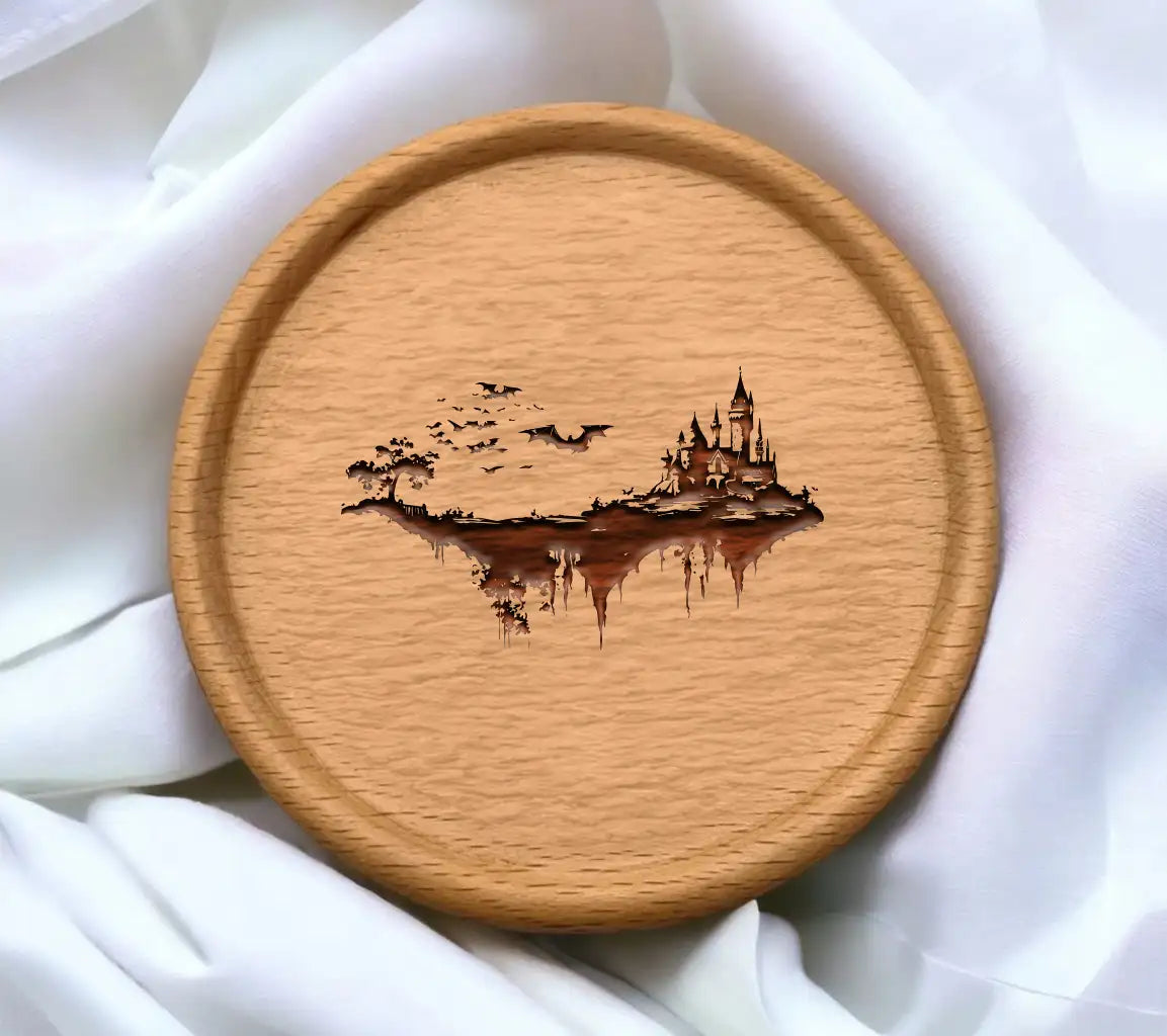 Elegant  Flying Castle Landscape SVG SVG