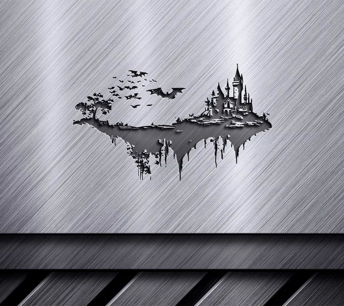 Elegant  Flying Castle Landscape SVG SVG