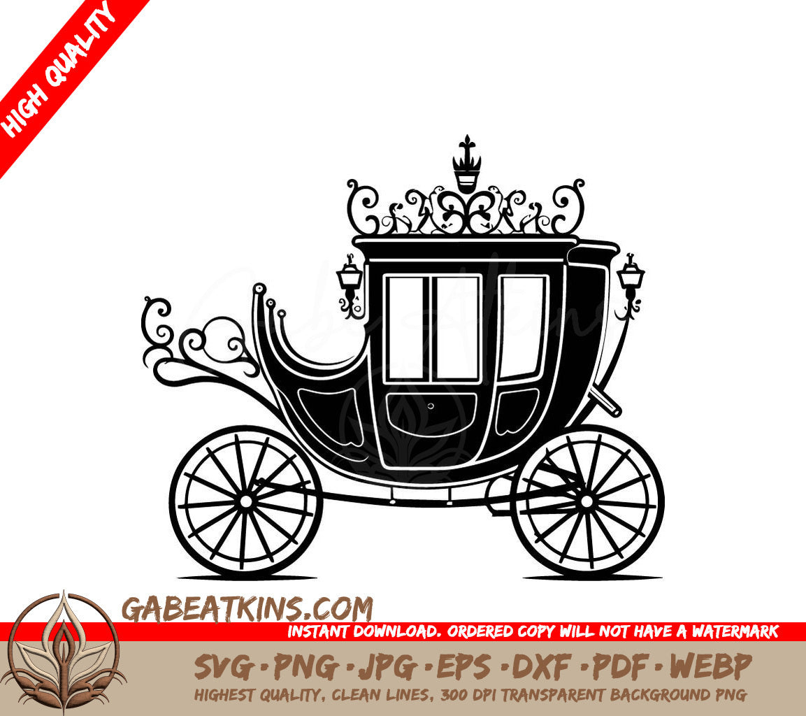  Horse Drawn Carriage SVG - Royal Wedding Design Design SVG