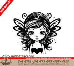  Fairy with Butterfly Wings SVG - Enchanted Forest Flutters SVG