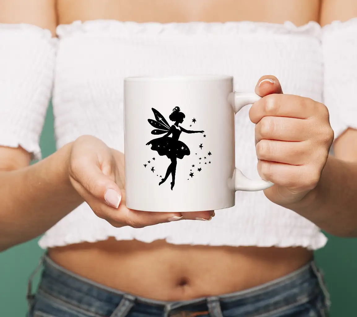  Fairy Silhouette SVG - Starry Night Vector Design for T-shirts SVG