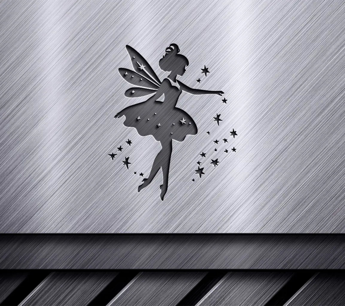  Fairy Silhouette SVG - Starry Night Vector Design for T-shirts SVG
