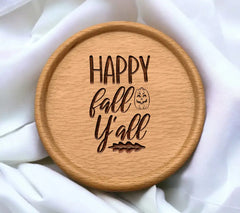 Happy Fall Yall SVG with Pumpkin and Leaves SVG