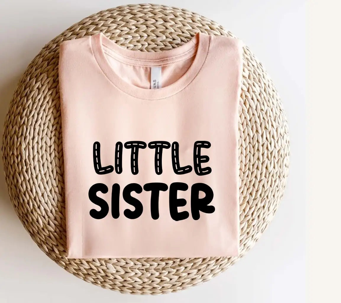 Little Sister SVG Cut File - Black Letters on White Background SVG