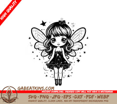  Fairy SVG - Whimsical Cartoon Design for Enchanted Forest SVG