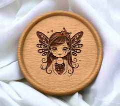  Fairy with Butterfly Wings SVG - Cute Cartoon Forest Fantasy SVG