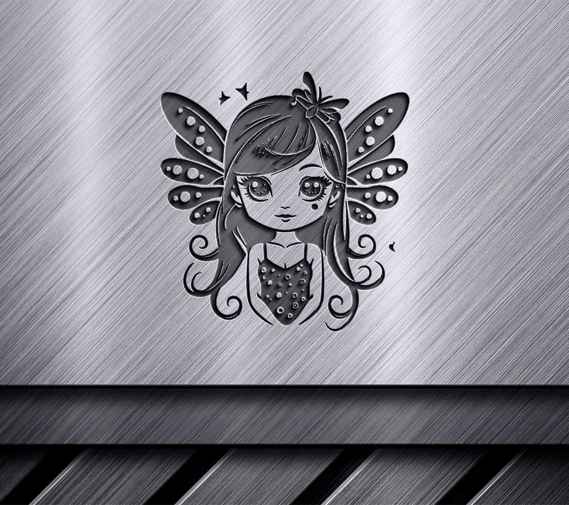 Fairy with Butterfly Wings SVG - Cute Cartoon Forest Fantasy SVG