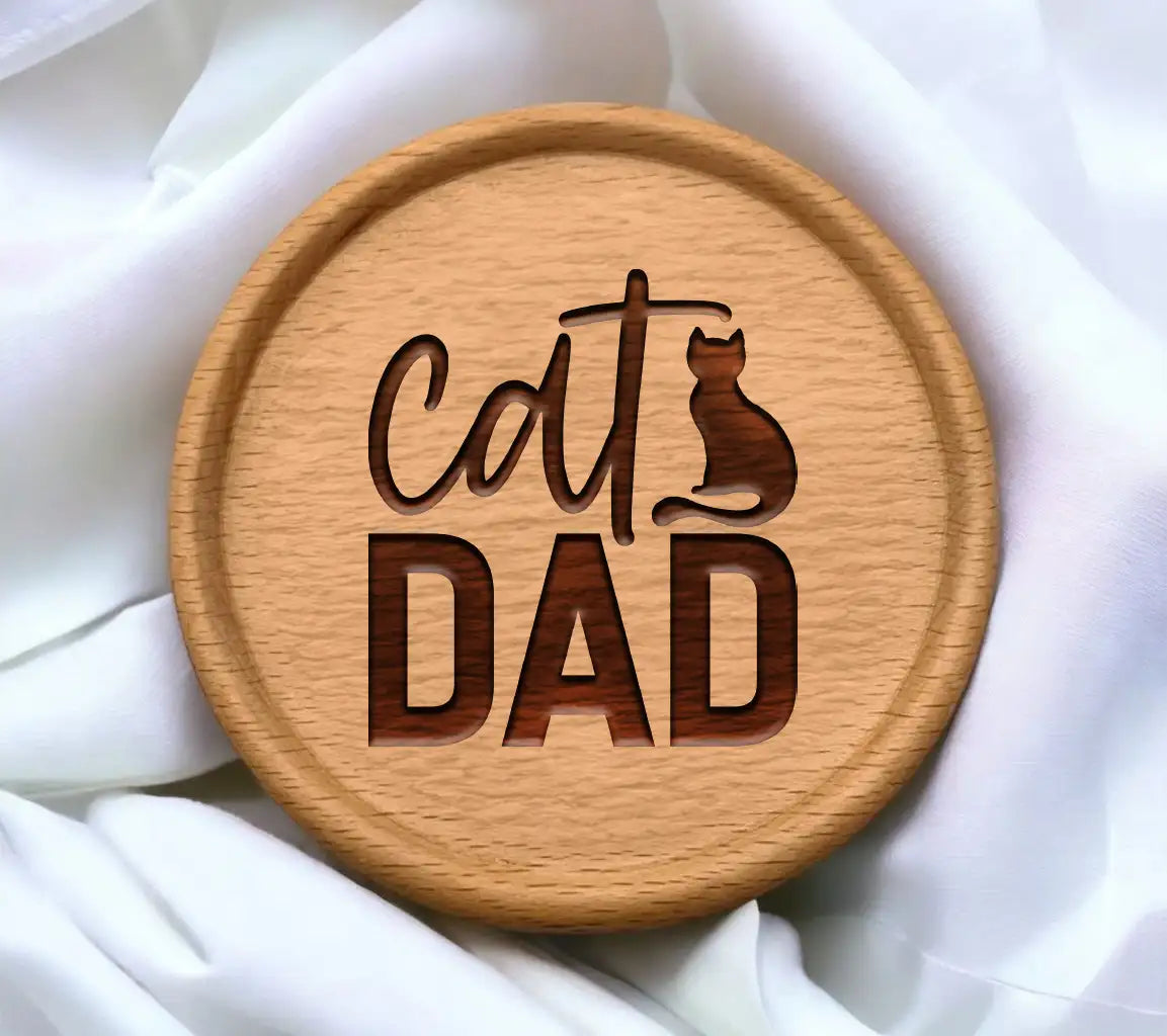 Cats Dad SVG -  Silhouette Logo for Fathers Day SVG