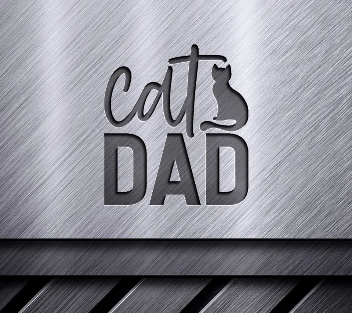 Cats Dad SVG -  Silhouette Logo for Fathers Day SVG