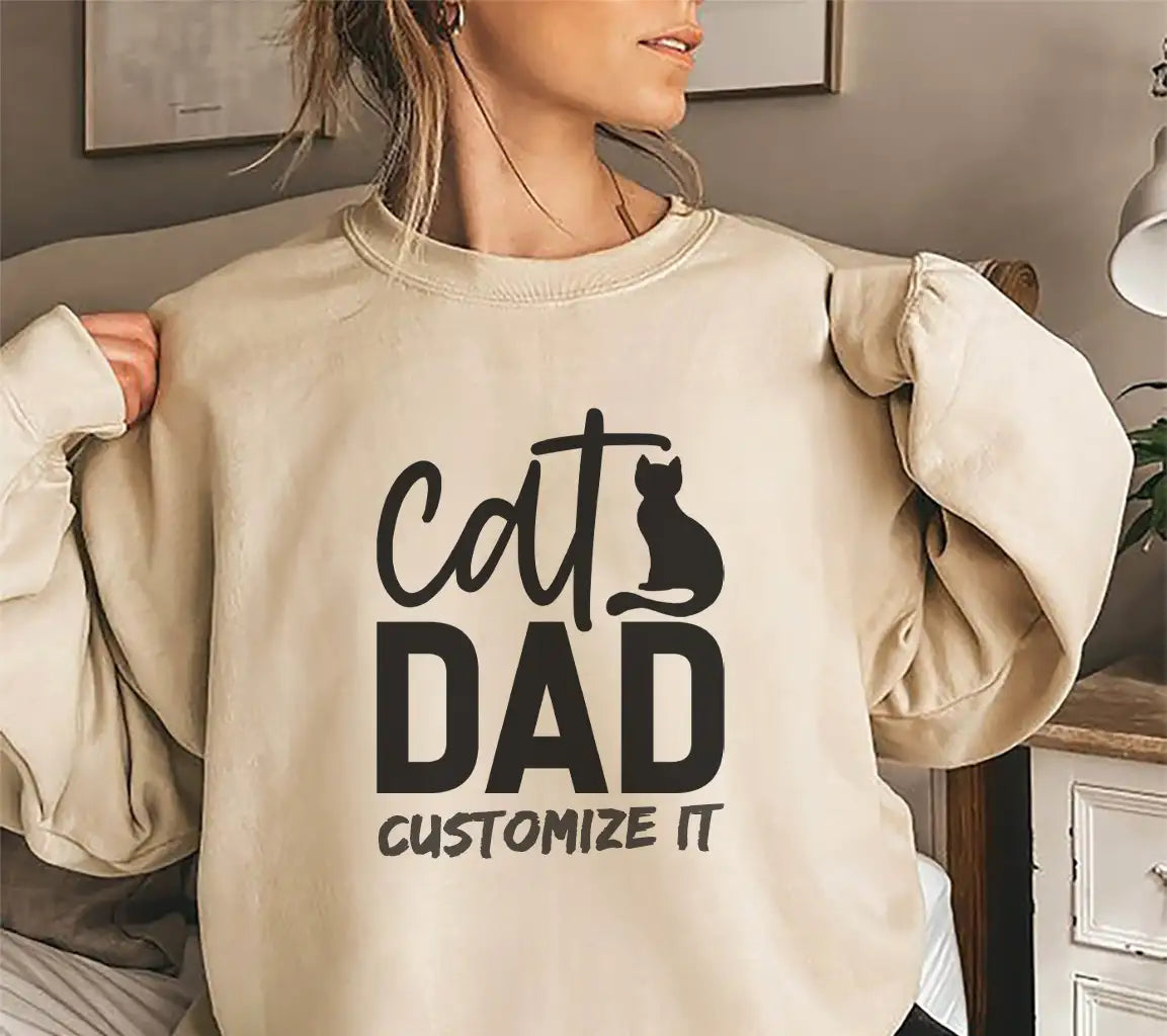Cats Dad SVG -  Silhouette Logo for Fathers Day SVG