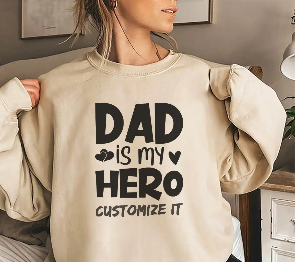 Dad Is My Hero SVG - Fathers Day Design SVG