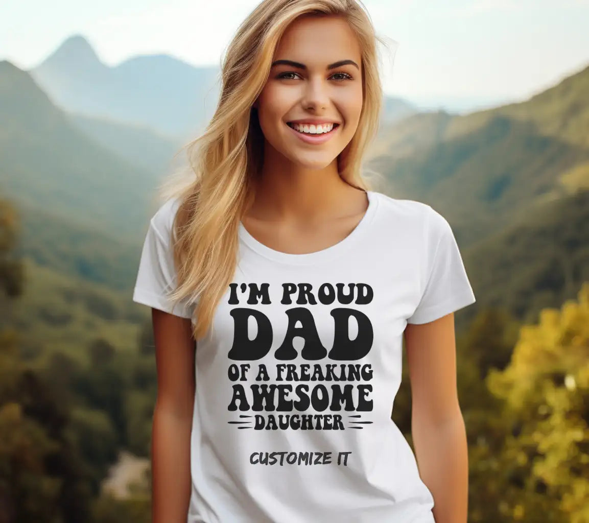 Im Proud Dad of a Freaking Awesome Daughter SVG -  Fathers Day Poster SVG
