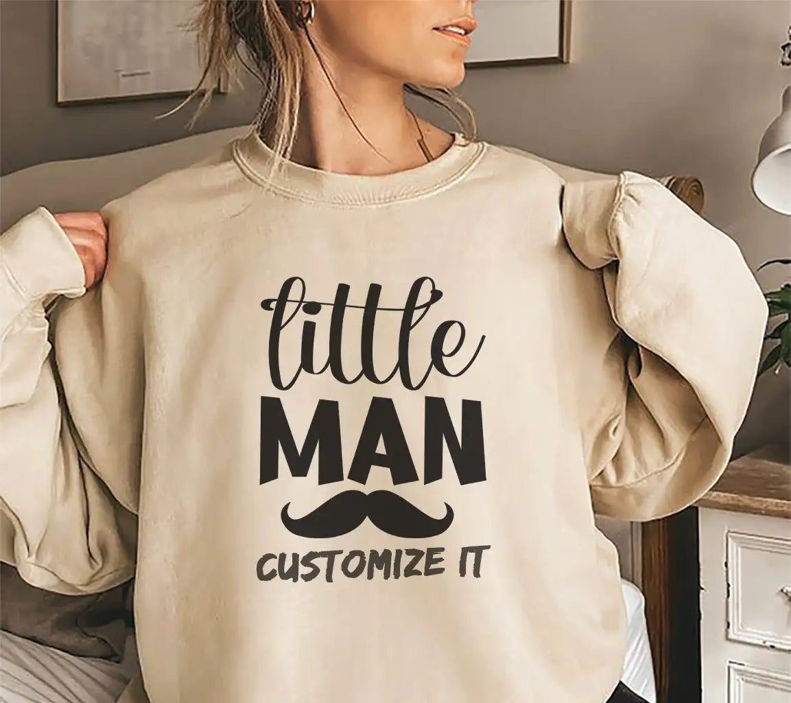 Fathers Day Little Man Silhouette SVG -  Mustache Design SVG