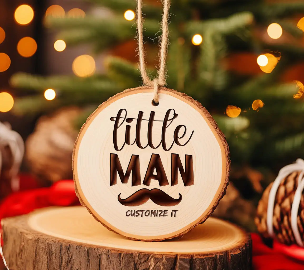 Fathers Day Little Man Silhouette SVG -  Mustache Design SVG