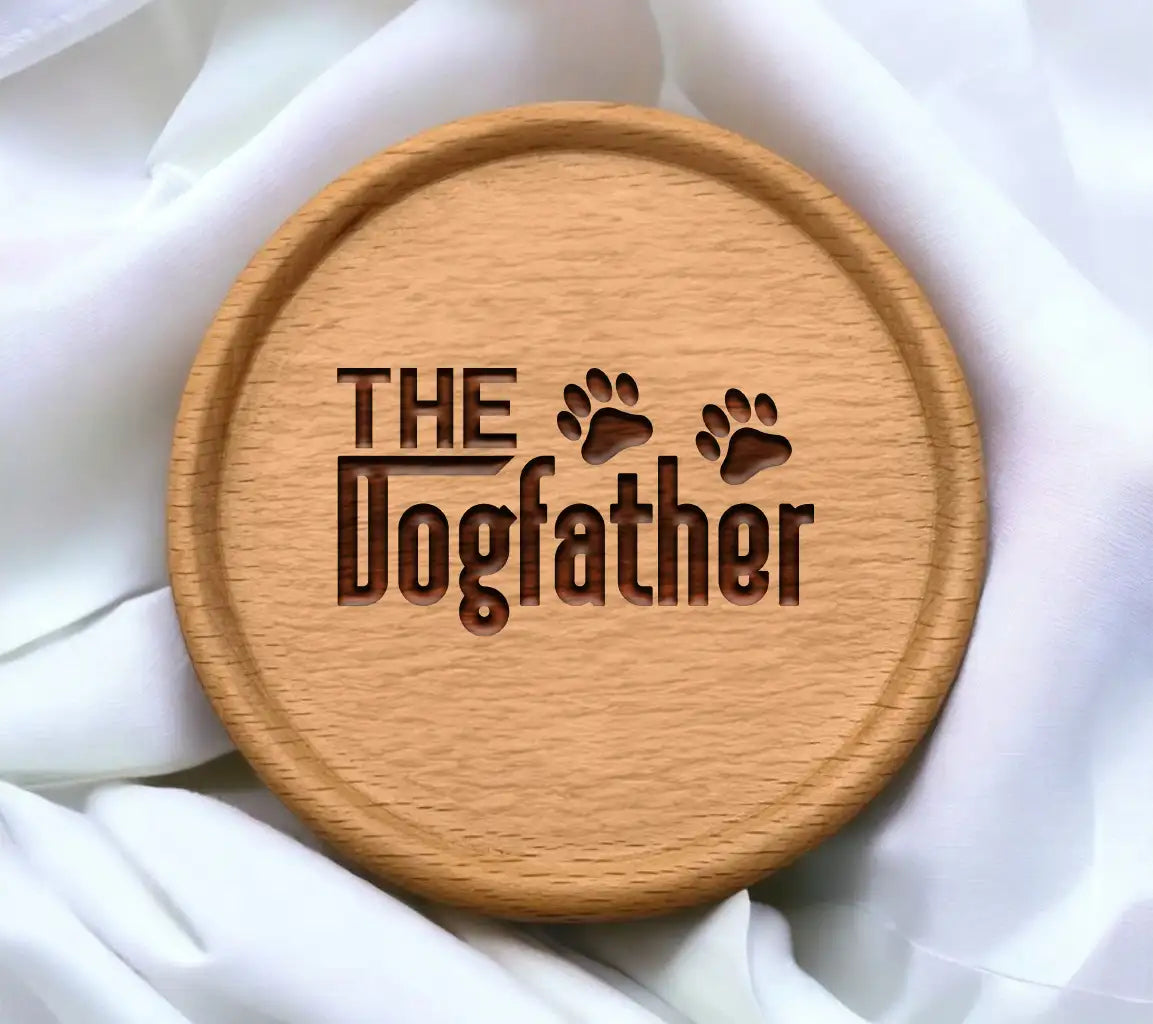 The Dogfather Paw Print Design SVG -  Fathers Day Design SVG