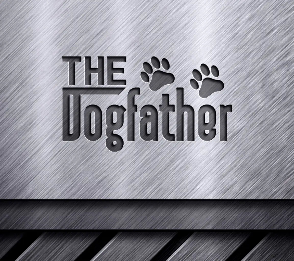 The Dogfather Paw Print Design SVG -  Fathers Day Design SVG