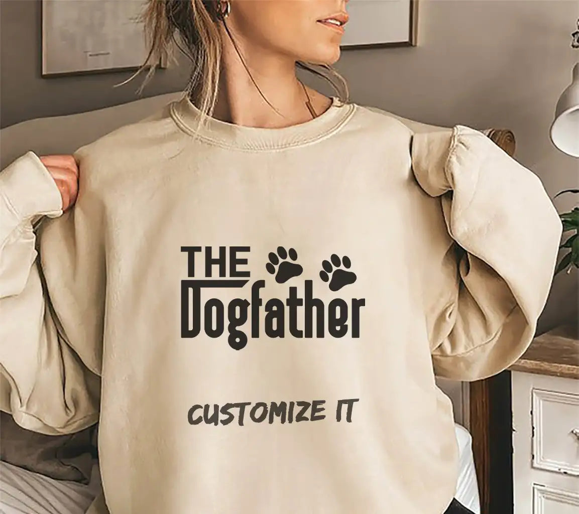 The Dogfather Paw Print Design SVG -  Fathers Day Design SVG