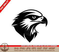 Feathered Grace Black Vector Eagle Symbol SVG 