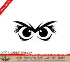Fiery Fury Cartoon Angry Eye Mask SVG - Enraged Eyewear Vector Icon SVG
