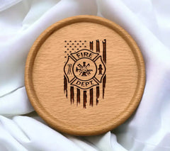  Firefighter Design SVG with American Flag Background SVG