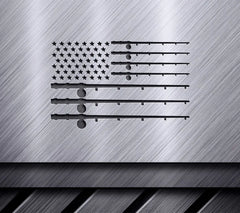 American Flag Fishing SVG - Rods & Stars Design SVG