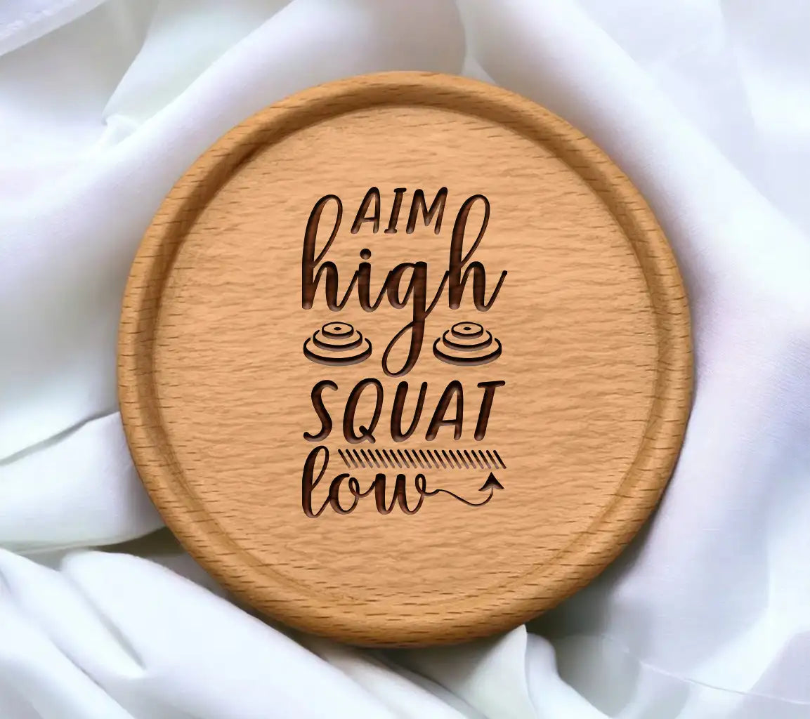Aim High Squat Low Fitness SVG Poster -  SVG