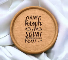 Aim High Squat Low Fitness SVG Poster -  SVG