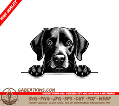 Flat-Coated Retriever Dog SVG - Table Pose SVG
