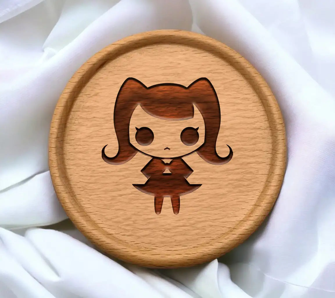 ## Ghoulishly Cute Goblin Girl with Pigtails - Halloween SVG SVG