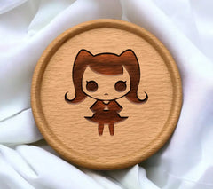 ## Ghoulishly Cute Goblin Girl with Pigtails - Halloween SVG SVG