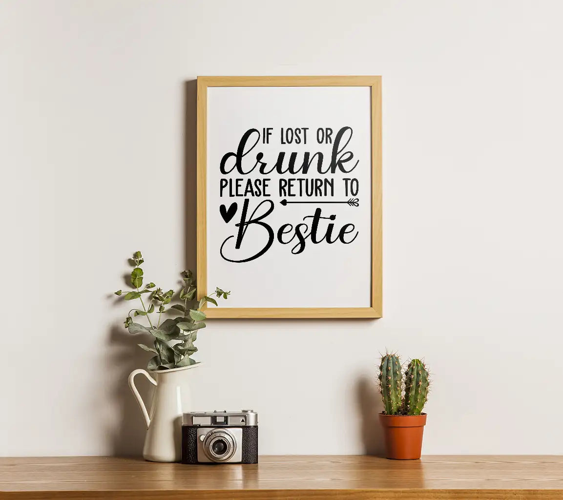 Bestie SVG - If Lost or Drunk, Please Return SVG