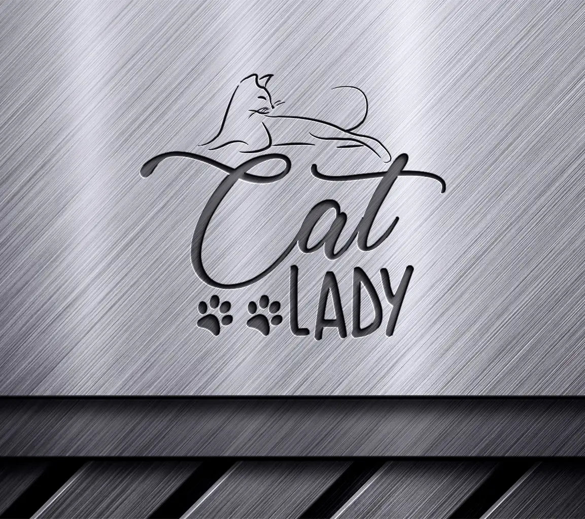 Funny Cat Lady SVG -  Cat Drawing SVG