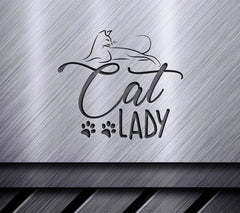 Funny Cat Lady SVG -  Cat Drawing SVG