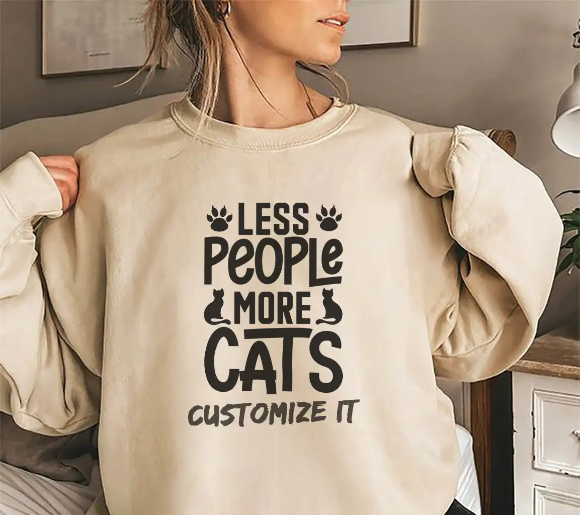 Less People More Cats Funny  SVG Design SVG