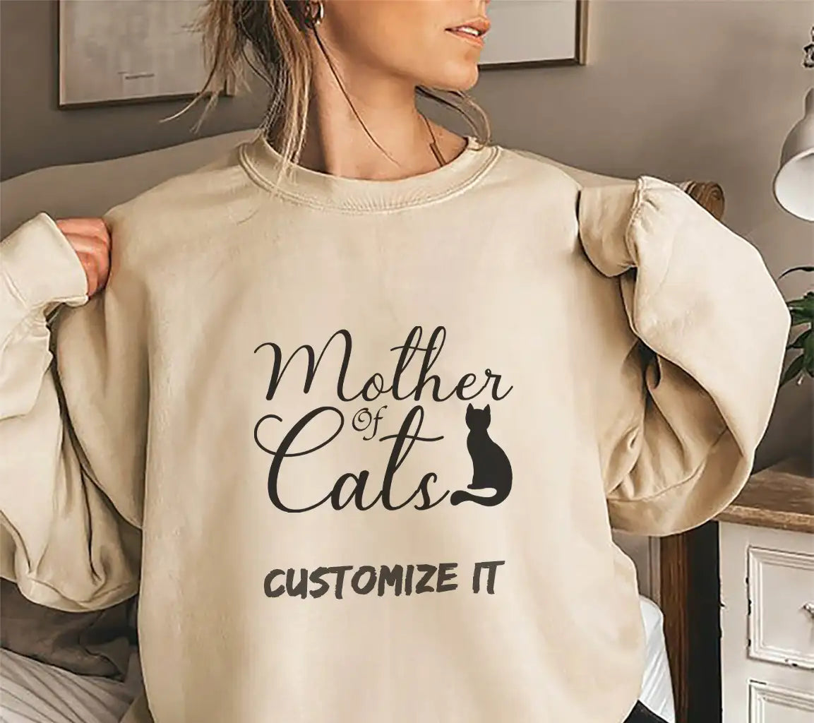 Funny Cat Mom SVG -  Mother of Cats Design with Silhouette SVG