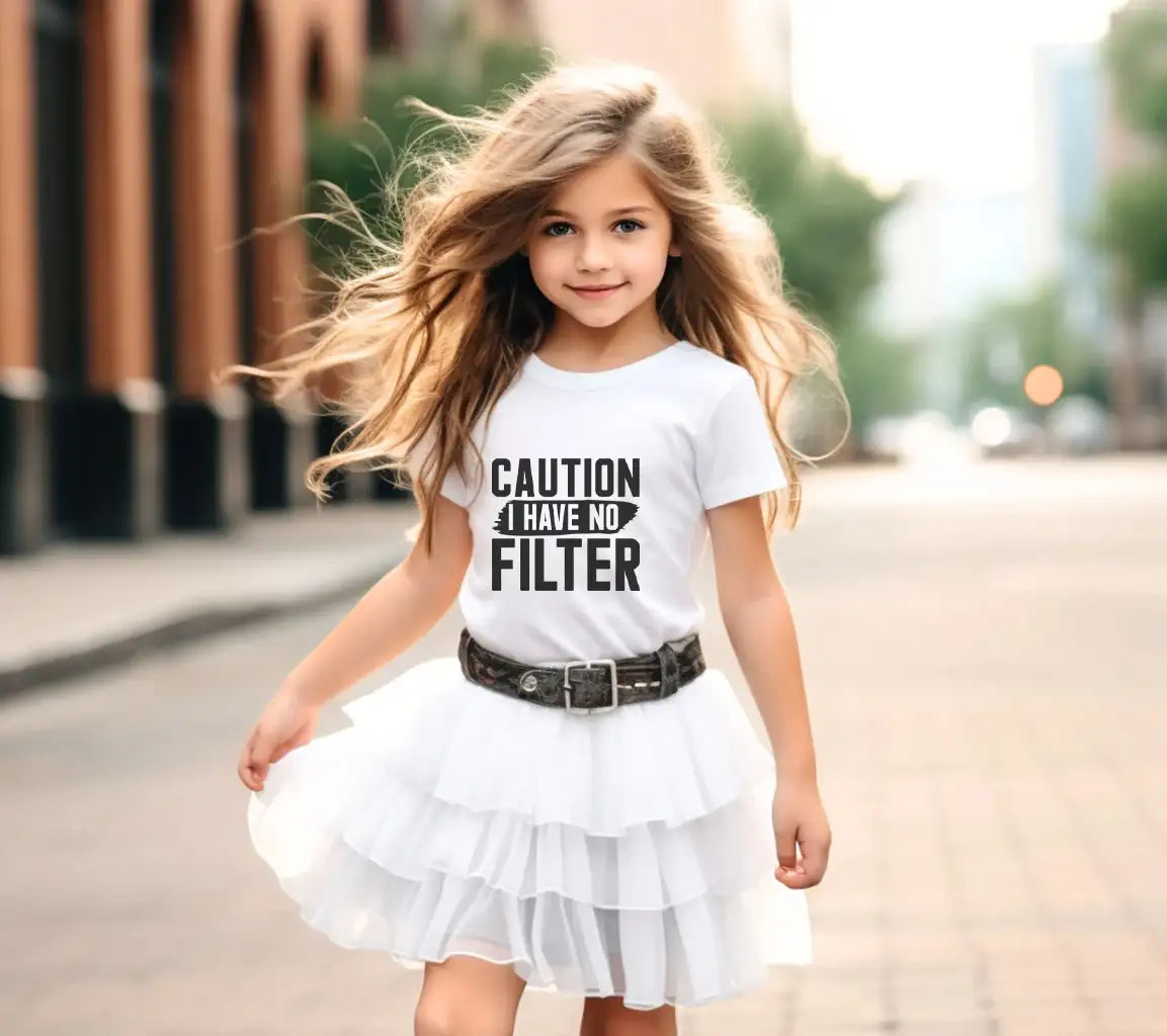 Funny Caution I Have No Filter  SVG Design SVG