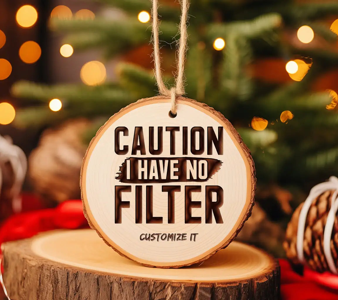 Funny Caution I Have No Filter  SVG Design SVG