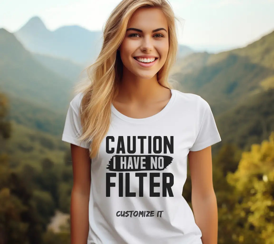 Funny Caution I Have No Filter  SVG Design SVG