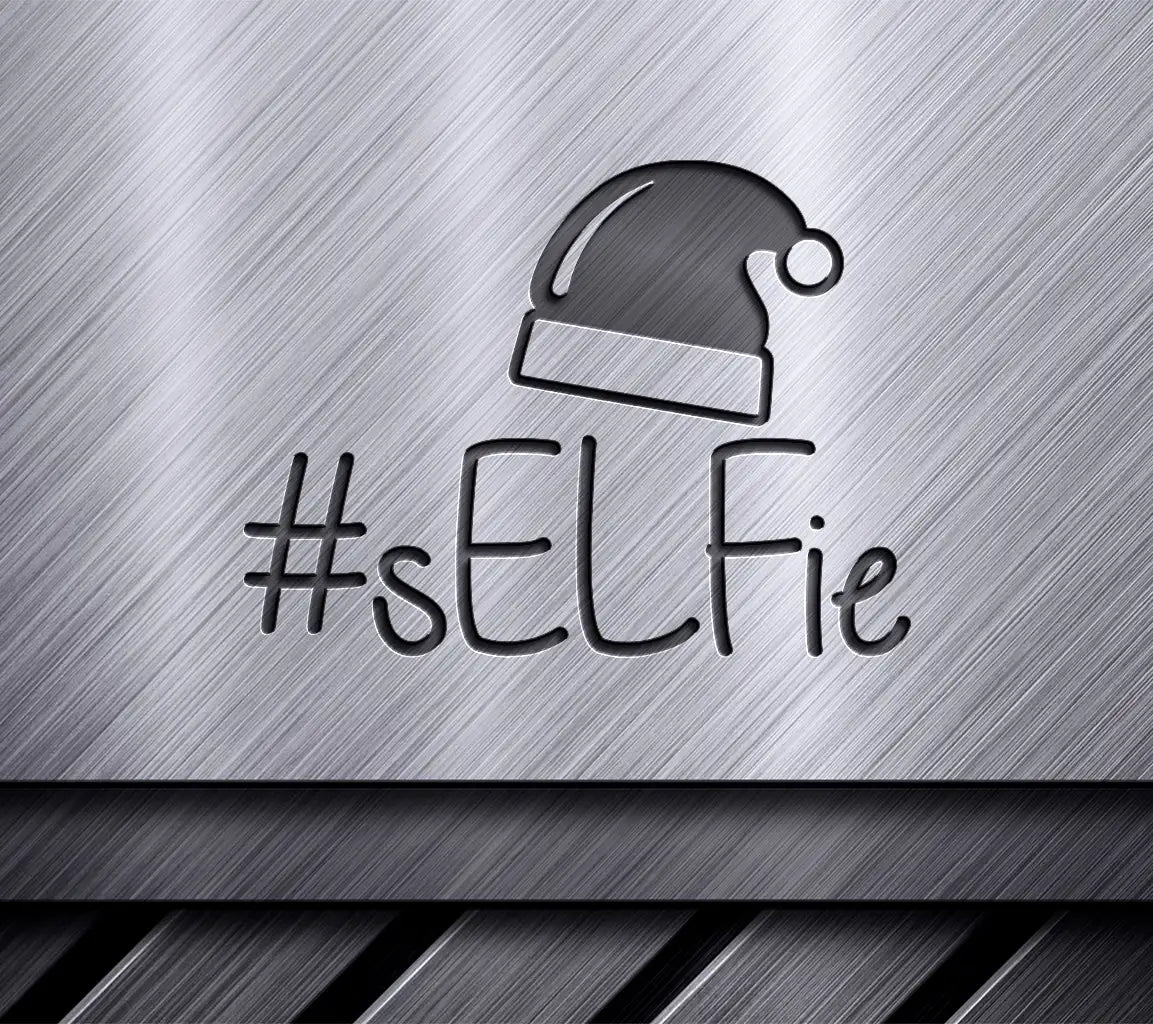 Funny Christmas Selfie SVG Bundle - Santa Hat & Quote SVG